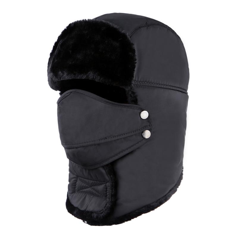 Autumn and winter cold hat hat windproof and warm cycling fashion versatile velvet hat scarf ear protection mask integrated