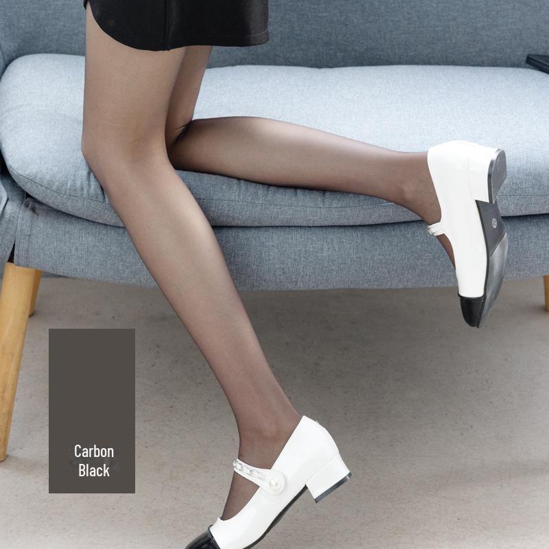 2024 Čierne hodvábne pančuchy s T-rozkrokom proti zatrhávaniu, ultratenké pre ženy - Odolné, pohodlné, vysoko priehľadné letné oblečenie na nohy.