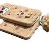 Cute Dog 16promax Brown Leather Silicone Phone Case for Apple 15plus All-inclusive for IPhone14/13