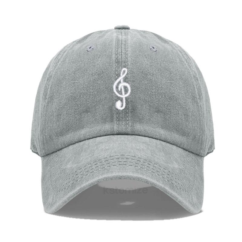 Unisex Soft Cotton Dad Hat Musical Note Embroidery Baseball Cap For Women Men Adjustable Unisex Casual Sports Caps