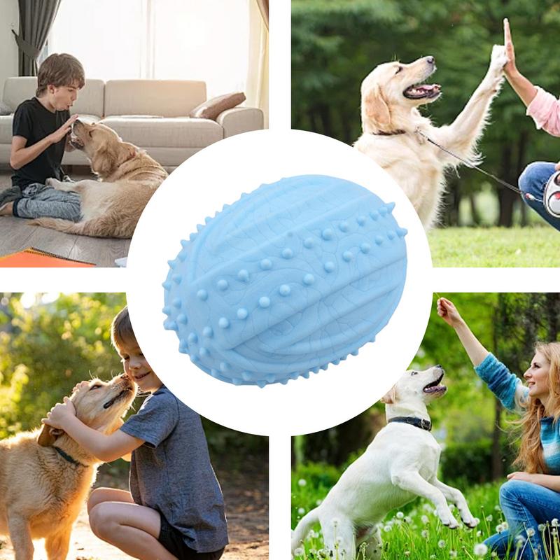 Durable Dogs Interactive Football Toys Floatable Soft Ball Toys For Puppy Pet Teeth Cleaning Bite Resistance Dog Ball Toy