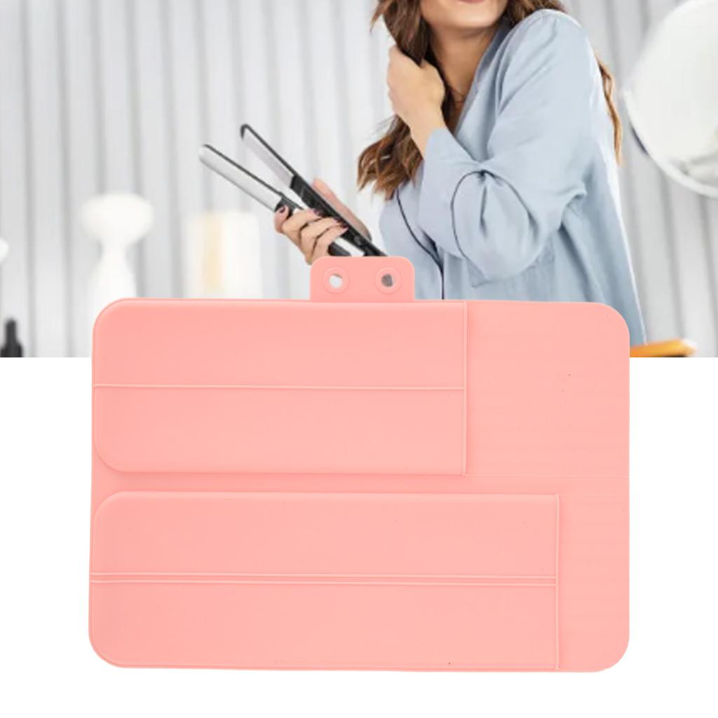 Lockeneisen Hitzebeständige Matte Tragbare Reise Silikon Haarglätter Halter Tasche für Lockenstab