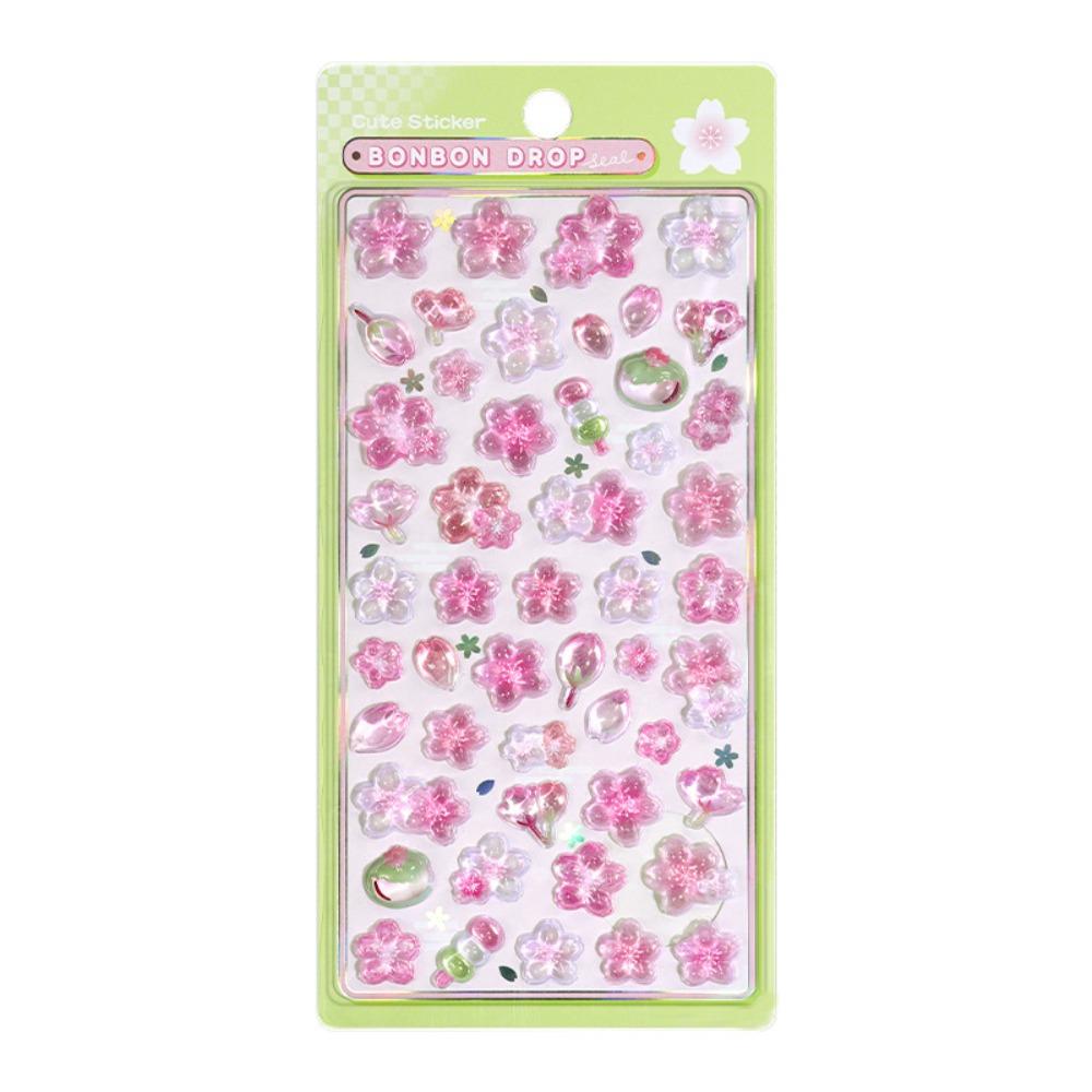 

Трехмерная бумажная наклейка-карточка Розовая сакура Кристалл Наклейка Украшение для мобильного телефона