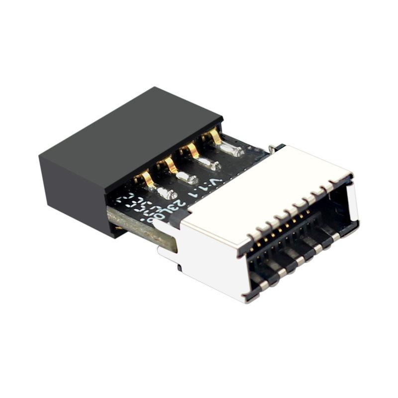 1Pcs Type-C Socket 9-Pin Usb 2.0 Extender Card Motherboard Usb2.0 9Pin To Type-E Female Adapter For Mac Os/Windows Linux