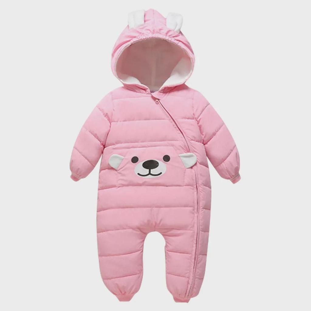 Teplá bavlněná kombinéza pro novorozence – Hřejivý podzimní/zimní kojenecký outfit
