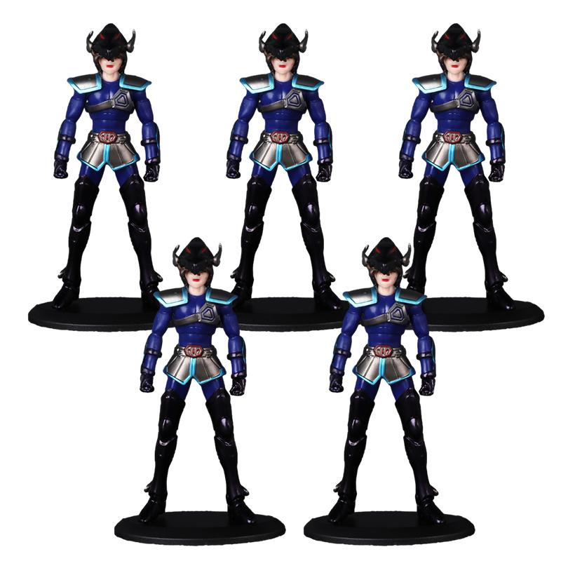 1Set/5Pcs 19cm Anime Dark Saint Seiya Figure Phoenix Ikki Hyoga Seiya Shiryu Action Figures Box Figure Collection Decoration Toy