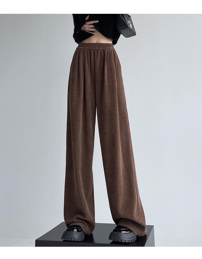Damskie Luźne Spodnie Casualowe z Szerokimi Nogawkami na Wiosnę i Jesień 2025