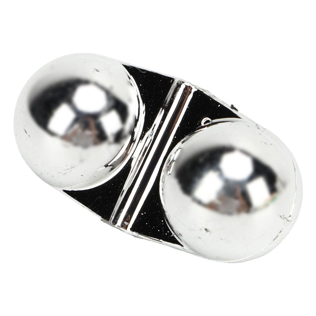 50PCS Fishing Double Rattle Metal Sea Fishing Attractor Bell Beads with Plastic Case for Luring Fish Silver