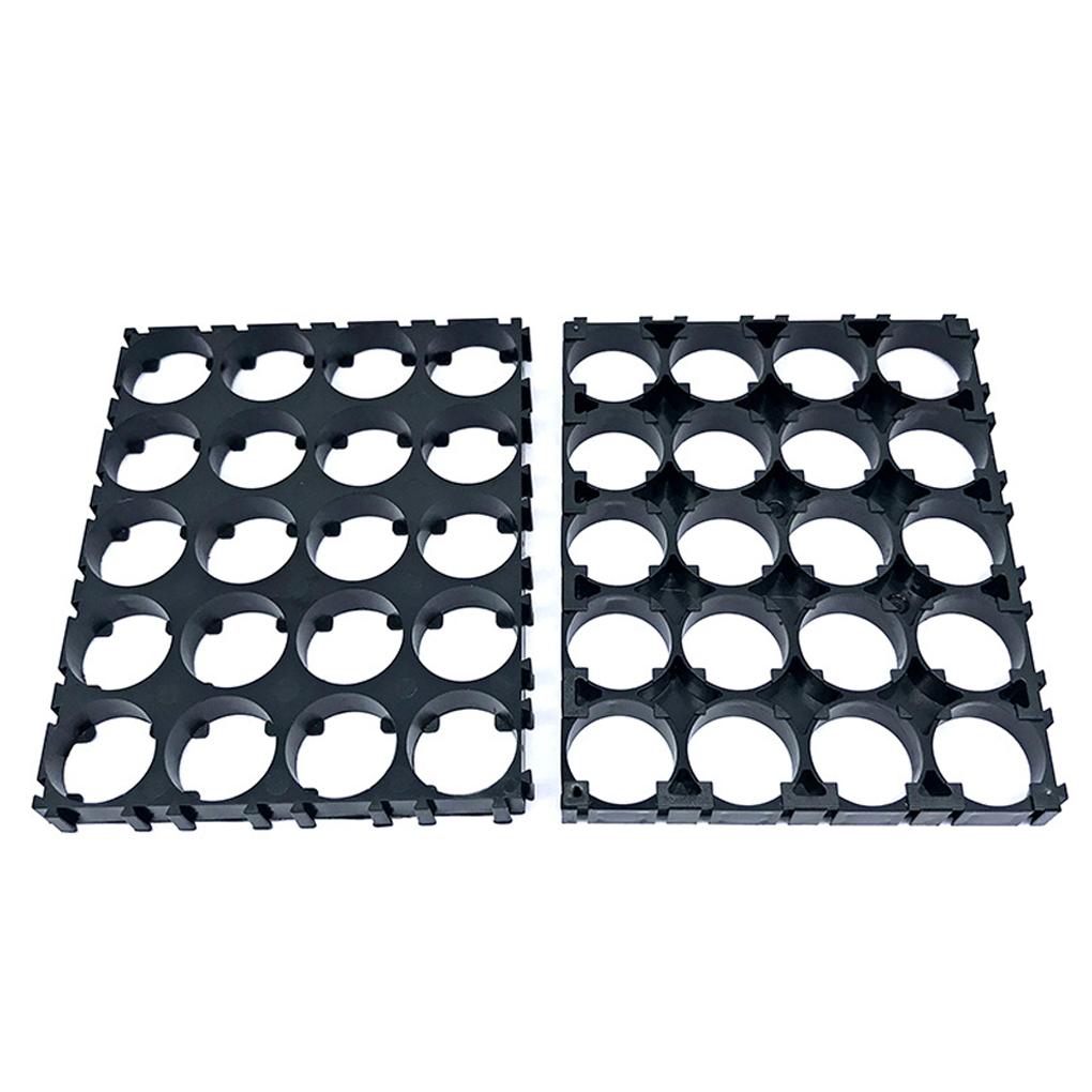 50Pcs Anti Vibration Holder Battery Plastic Holder 4x5 Slots Rechargeable Batteries Stand Rack Storage Bracket