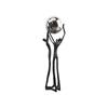 Creative Black Cast Iron Figure Sculpture, Holding a Silver Ball, Desktop Decoration Ornaments, Metal Crafts, Home Decoration