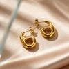 Classic Dangle Earrings for Women Trendy Stainless Steel Gold Plated Earrings Waterproof Dainty Jewelry Gift