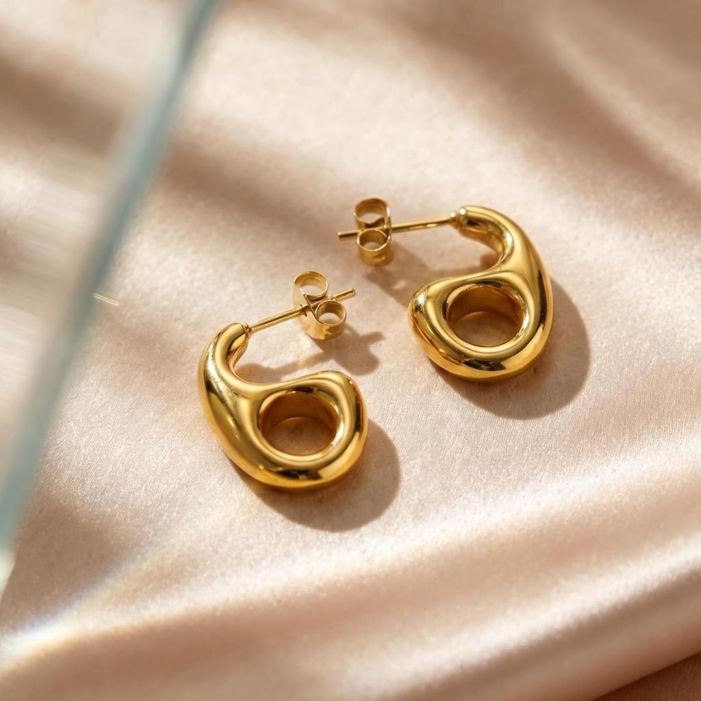 Classic Dangle Earrings for Women Trendy Stainless Steel Gold Plated Earrings Waterproof Dainty Jewelry Gift