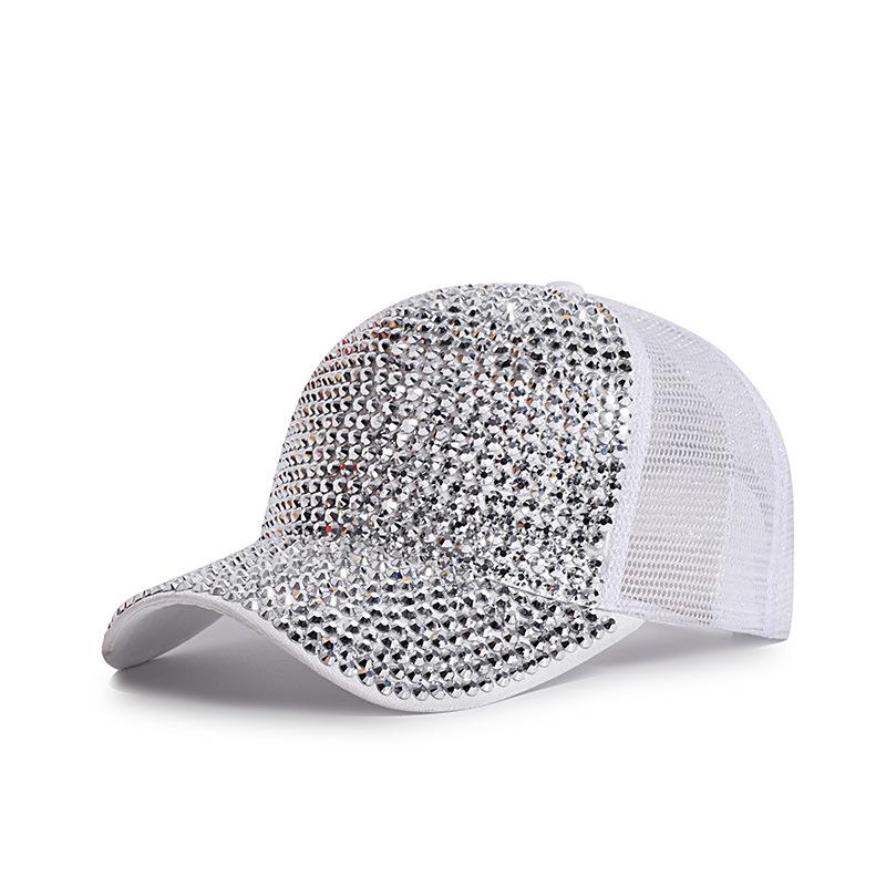 Damen Baseballkappe im koreanischen Stil mit Strass-Netz - TikTok Influencer Mode Sonnenhut