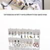 Solid Wood & Wrought Iron Earring Stand with Hooks - Jewelry Display & Storage Rack with Cardboard Packaging
