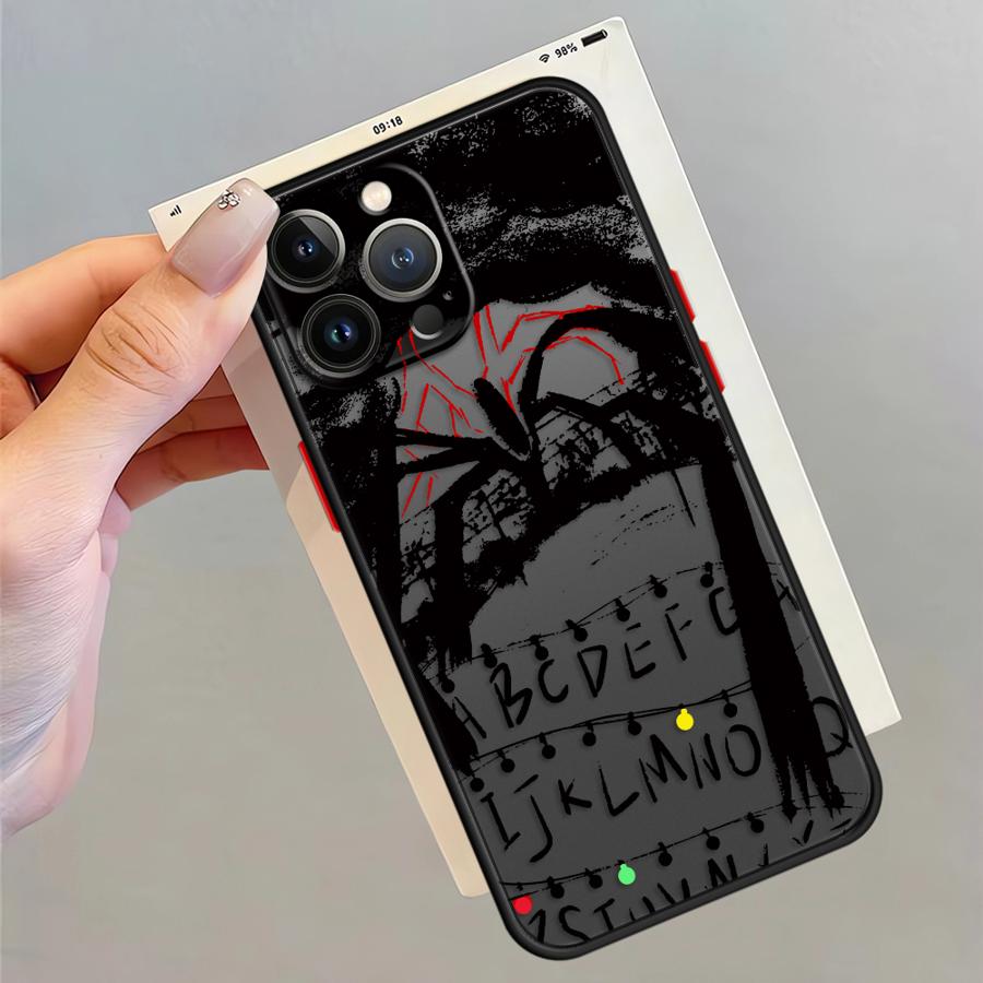 Case for iPhone 18 17 Pro Max 11 XS XR Air 13 Mini 14 16 Plus 15 7 8 SE 12 Funda Back Phone Cover Strange Things Letters A-Z