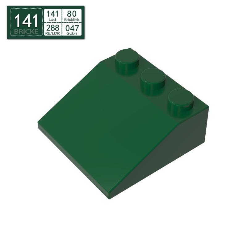 

BRICKE Sloped Face 3x325° Brick, Compatible with Lego 4161 MOC Building Blocks Toy. 50g (~26pcs) темно-зеленого