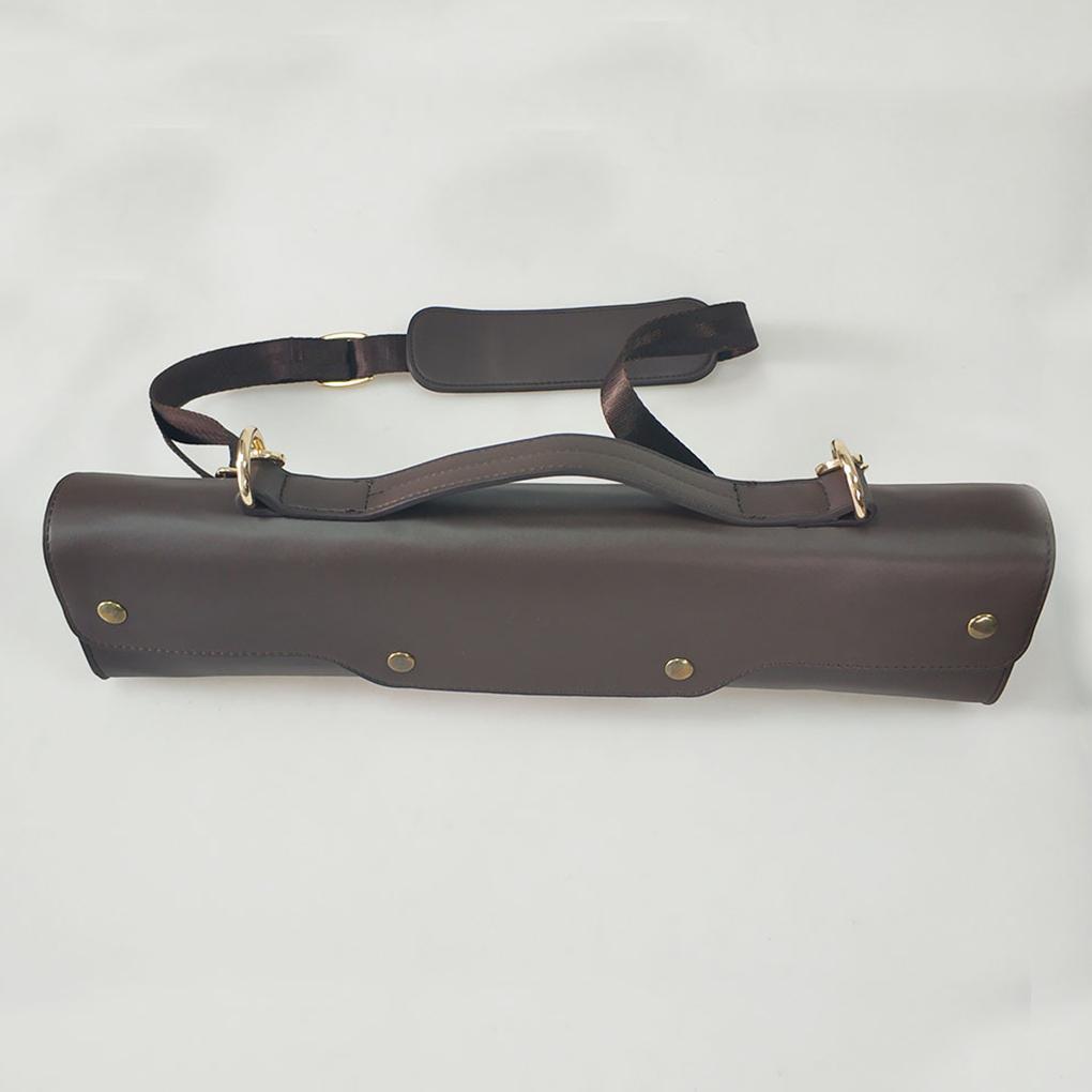 Flute Case Handbag Storage Bag Musical Synthetic Leather Lightweight Concert Shoulder Strap Exterior Pocket Accessories