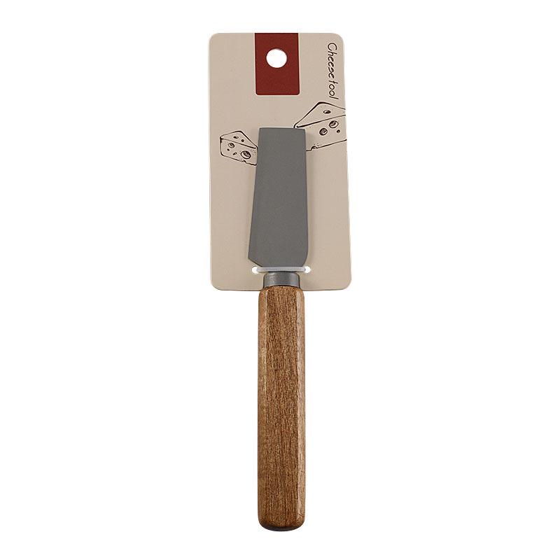 Käsemesser-Set aus Edelstahl mit Titanbeschichtung und Griffen aus Akazienholz (Enthält Butterspachtel, Steakmesser und Gabeln)