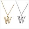 My Shape A-Z Letters Necklaces Girls Initials Alphabet Gold Color Chains Stainless Steel Rhinestone Name Pendant Choker Jewelry