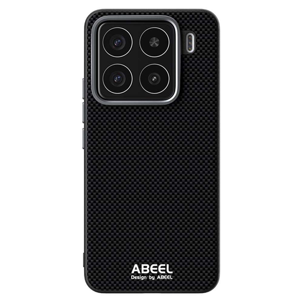 

ABEEL Чехол для Xiaomi 15, совместимый с MagSafe, напечатанный ПК, ТПУ, алюминиевый сплав, кожаный чехол для телефона Black