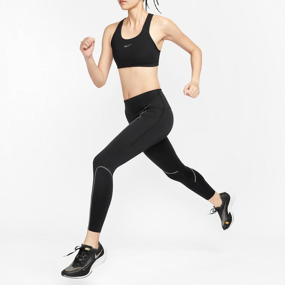 Nike Go Dri-Fit Damen Sports Series Logo Schnelltrocknend High-Waist Tight Sportleggings Damen Leggings Schwarz FZ0006-010