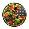 Perforated Pizza Pan Nonstick Round Baking Tray for Oven and Grill with Raised Edges for Even Cooking and Crispy Crusts