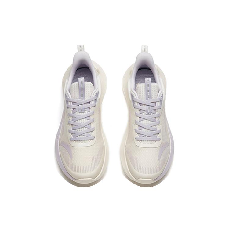 New Anta DuCi1 Cushioned Slip Resistant Abrasion Resistant Low Top A Shock Casual Running Shoes Women's White Purple Gray 922325581-2