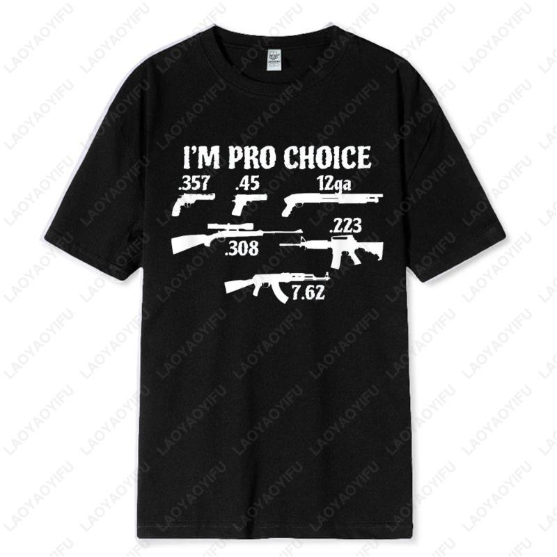 Im Pro Choice Pick Your Caliber Pro Gun 2A Supporter Gift TShirt Hip Hop Tops Coupons Cotton Birthday Individualistic Trend Tee