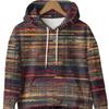 Womens Relaxed Fit Hooded Long Sleeve Sweatshirt With 3D Floral Plaid Print Breathable Comfort Casual Top