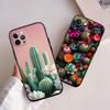 RA33 Watercolour Cacti Succulent Shell Phone Case for Xiaomi Poco C40 C50 C51 C55 C65 C71 C75 F3 F5 F6 F7 M2 M3 Pro Ultra