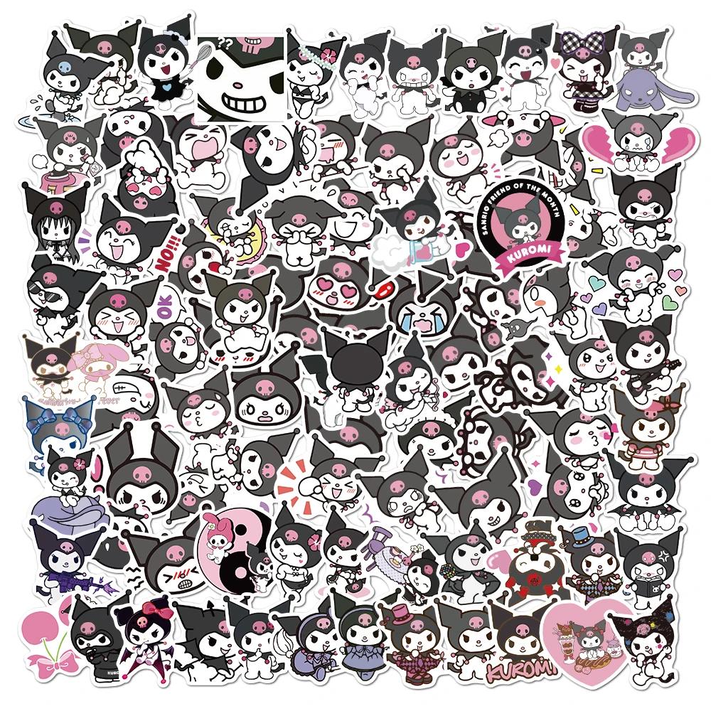 50/100PCS Sanrio Stickers Hello Kitty Cinnamoroll PomPomPurin Kulomi Waterproof Phone Laptop Luggage Notebook Sticker Kid Toys
