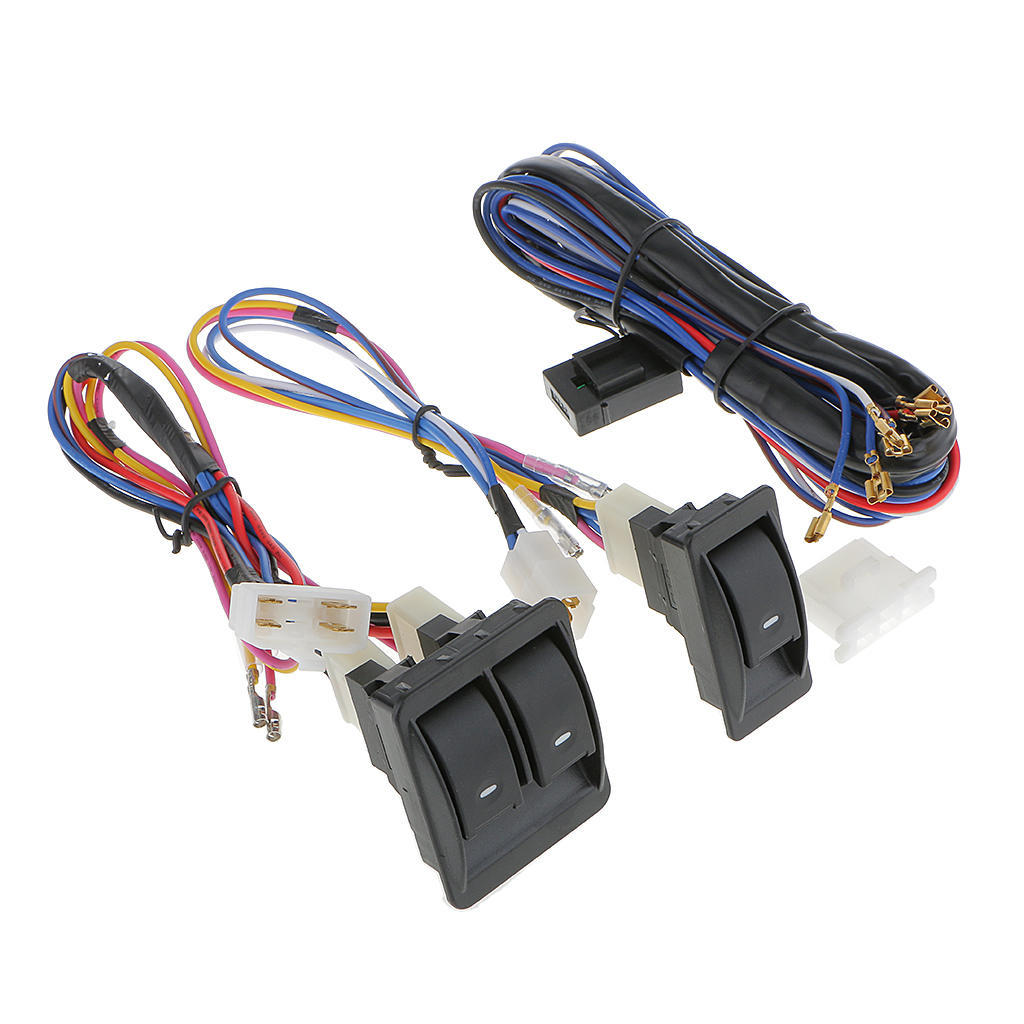 

12V Universal Car Electric Power Window Switch Kit with Wiring Harness Switch Holder China Mainland