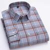 Męskie Koszule Społeczne Długi Rękaw 100% Czysta Bawełna Oxford Zapinane Na Guziki Kraciasty Formalny Męski Codzienne Ubrania Koszula Oversize 6XL 7XL