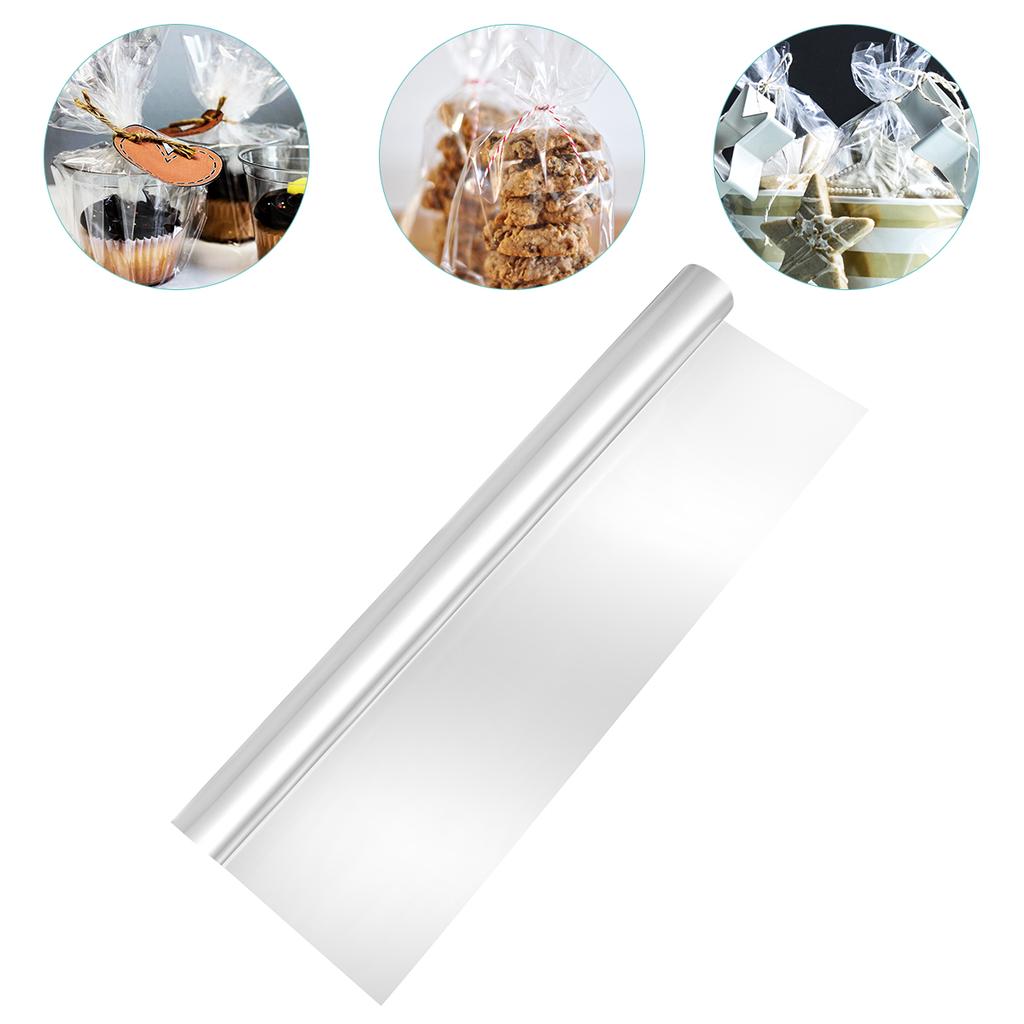 Clear Cellophane Film Wrap Roll Gift Flower Bouquet Baskets Wrapping Paper Decorative Crafts Paper Film 10m X 54cm