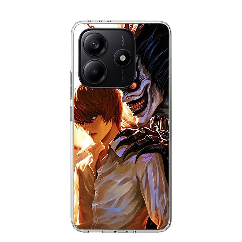 

N-Note D-Death Yagami Light Phone Case For Xiaomi Redmi Note 13 14 15 Pro Plus 12S 12 14S 11S 11E 10 10S 11 11T 5G 4G Cover Coqu Redmi Note 14S