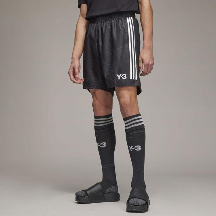 Y-3 X Adidas Royal Madrid Striped Logo Breathable Sports Training Shorts Men Bottoms Black HI3979