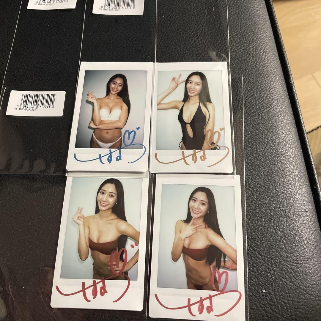 

[USED] Yasuyo Saito DVD purchase bonus: Set of 4 autographed polaroid photos