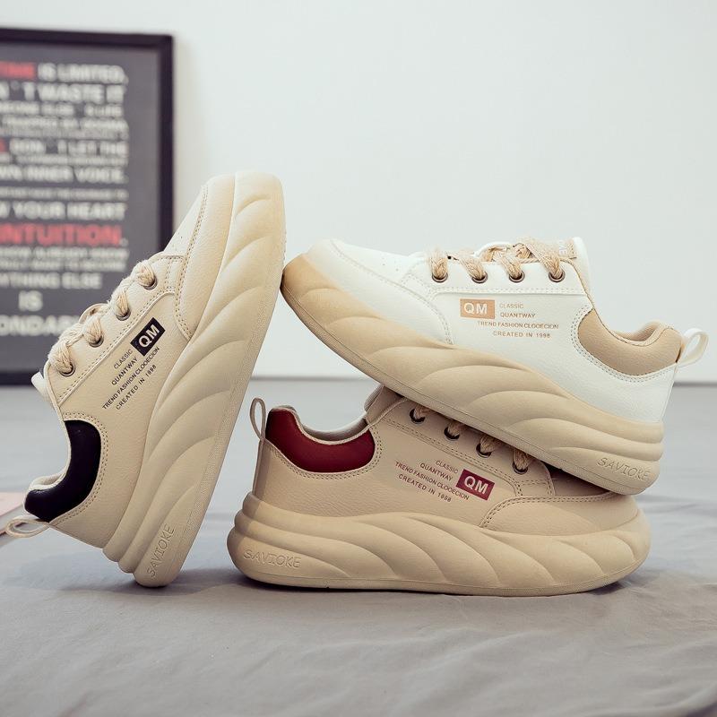 Spring versatile new little white shoes women's shoes thick-soled heightening board shoes soft-soled casual shoes mother breathable