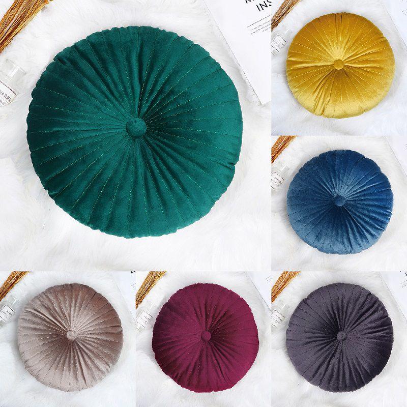 Cozy Round Pumpkin Back Seat Chair Cushion With Soft Velvet Touch And Durable Design