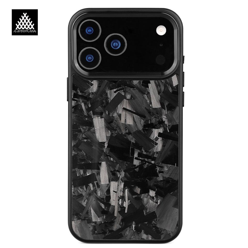 Forged Carbon Fiber Case for iPhone 17 17Air 17Pro 17 Pro Max with Magsafe and Metal Camera Lens /Buttons Anti-drop Phone Cover