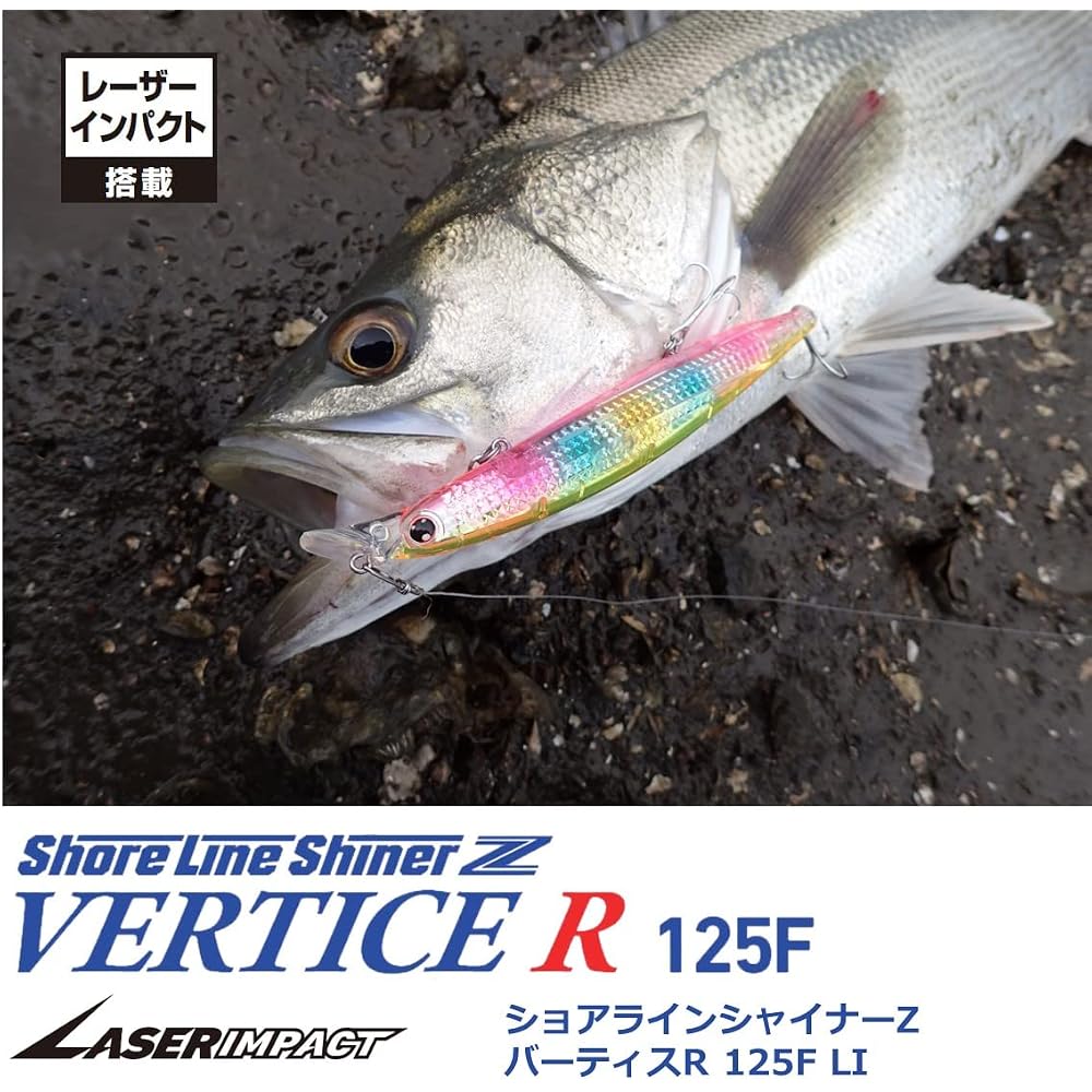 Daiwa Shoreline Shiner Z Vertis R125F-LI Fishing Lure with Laser Impact Chart Head 125mm