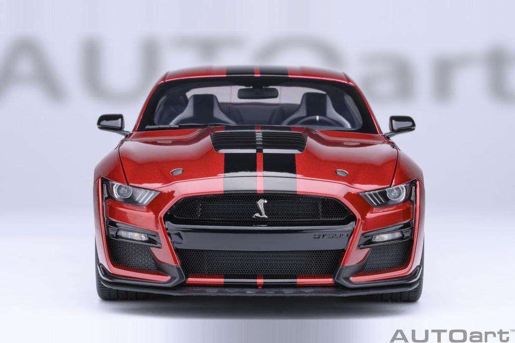 AUTOart Scale Ford Mustang Shelby GT500 Finished Product 73098 1/18 (Red/Black Stripes)