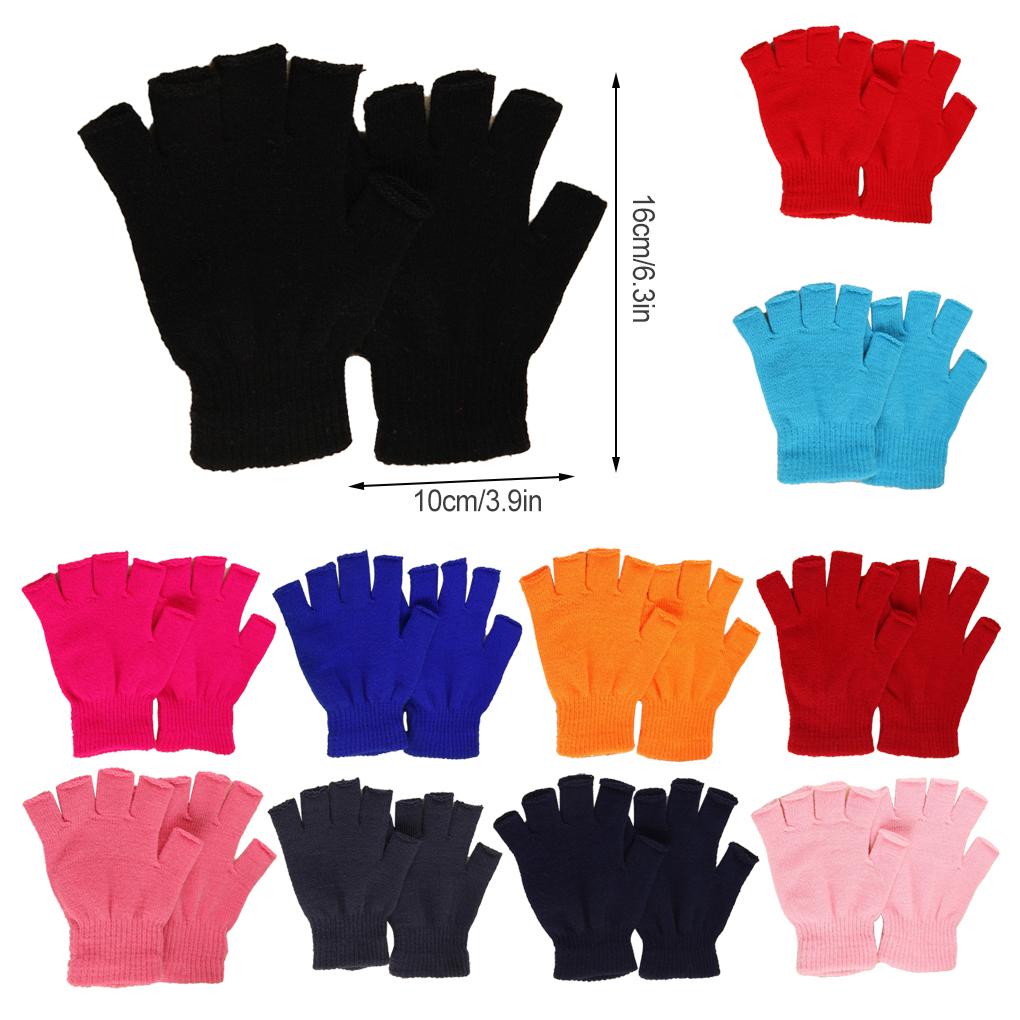 Winter Knit Mittens Adults Wrapping Cover Hands Warmer Mitten Clothes Accessory Outdoor Flexible Knitted Adults Half Gloves