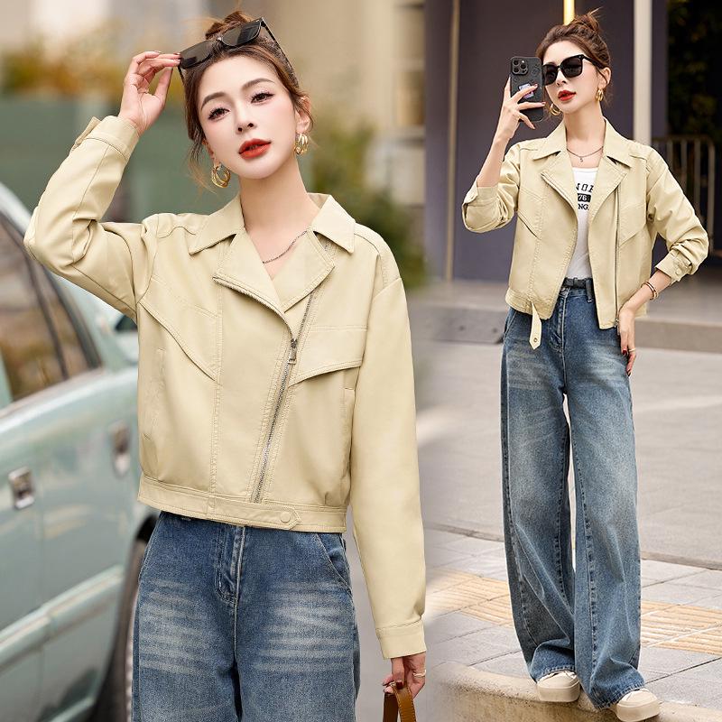 Women's PU Leather Jacket - Spring/Autumn 2025 Stylish & Versatile XG9972