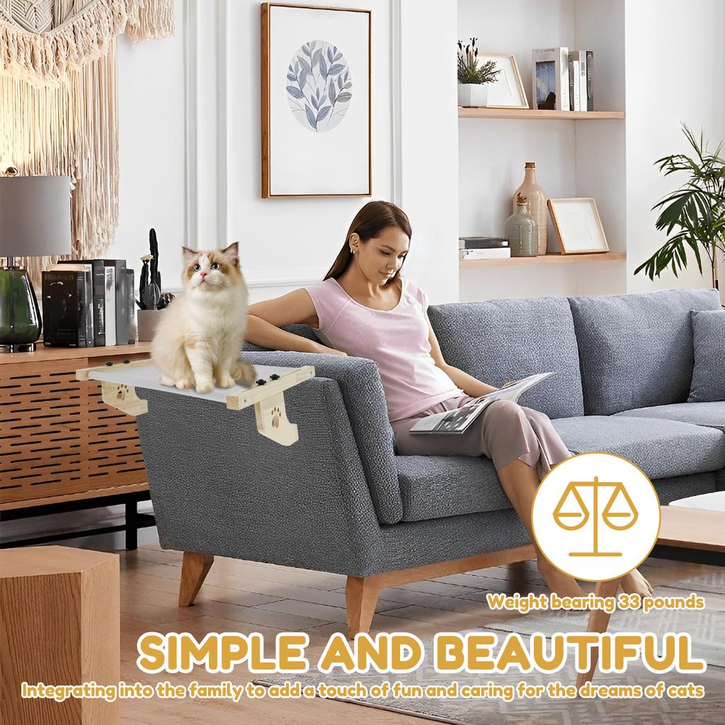 Wooden Cat Hammock Sturdy Cat Window Perch Easy To Install Pet Cat Bedclothes Multipurpose Insert Kallax Shelves for Windowsill