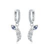 1 Pair  Magic Eye Feather Earrings Niche Fashion Versatile Cross-border Earrings