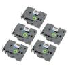 5 Pcs Label Maker Tape Black On White 12mm Width 8m Length Waterproof Printer Label Maker Tape for P Touch for PT D210