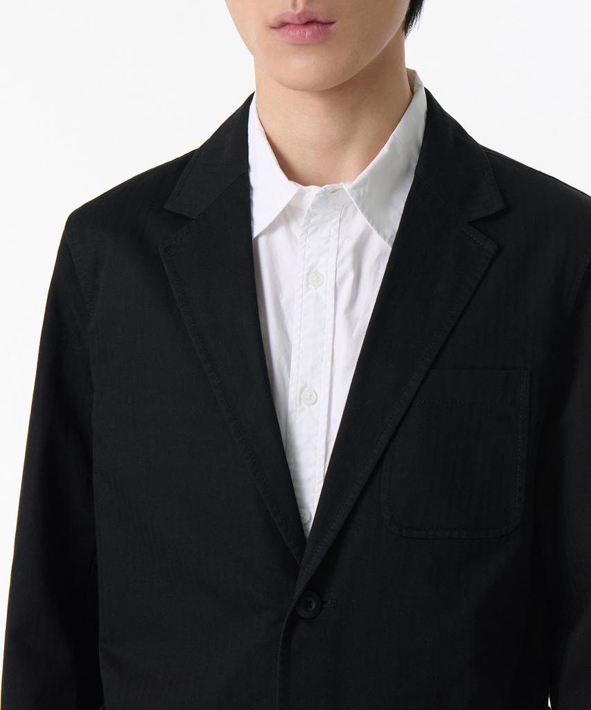 Musinsa Standard Cotton Herringbone Out Pocket Blazer [Black]