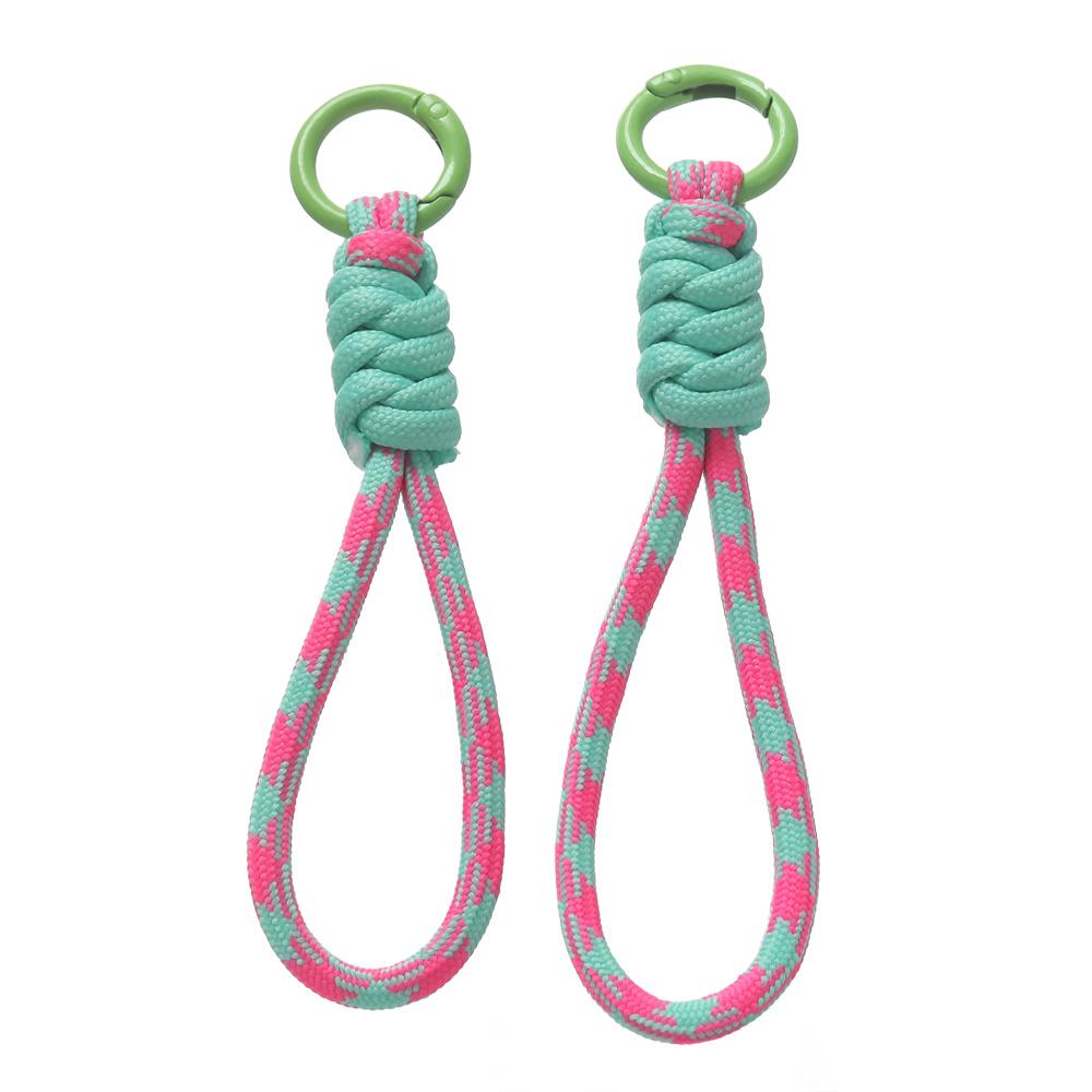 1pc Colorful Braided Lanyard Keychain for Phone Case Women Anti Lost Knot Rope Strap Car Key Chains Diy Accessories Keyring