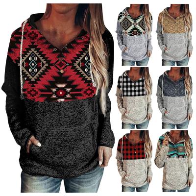Damen Hoodie Sweatshirt Casual Pullover Tunika Top Langarmshirt